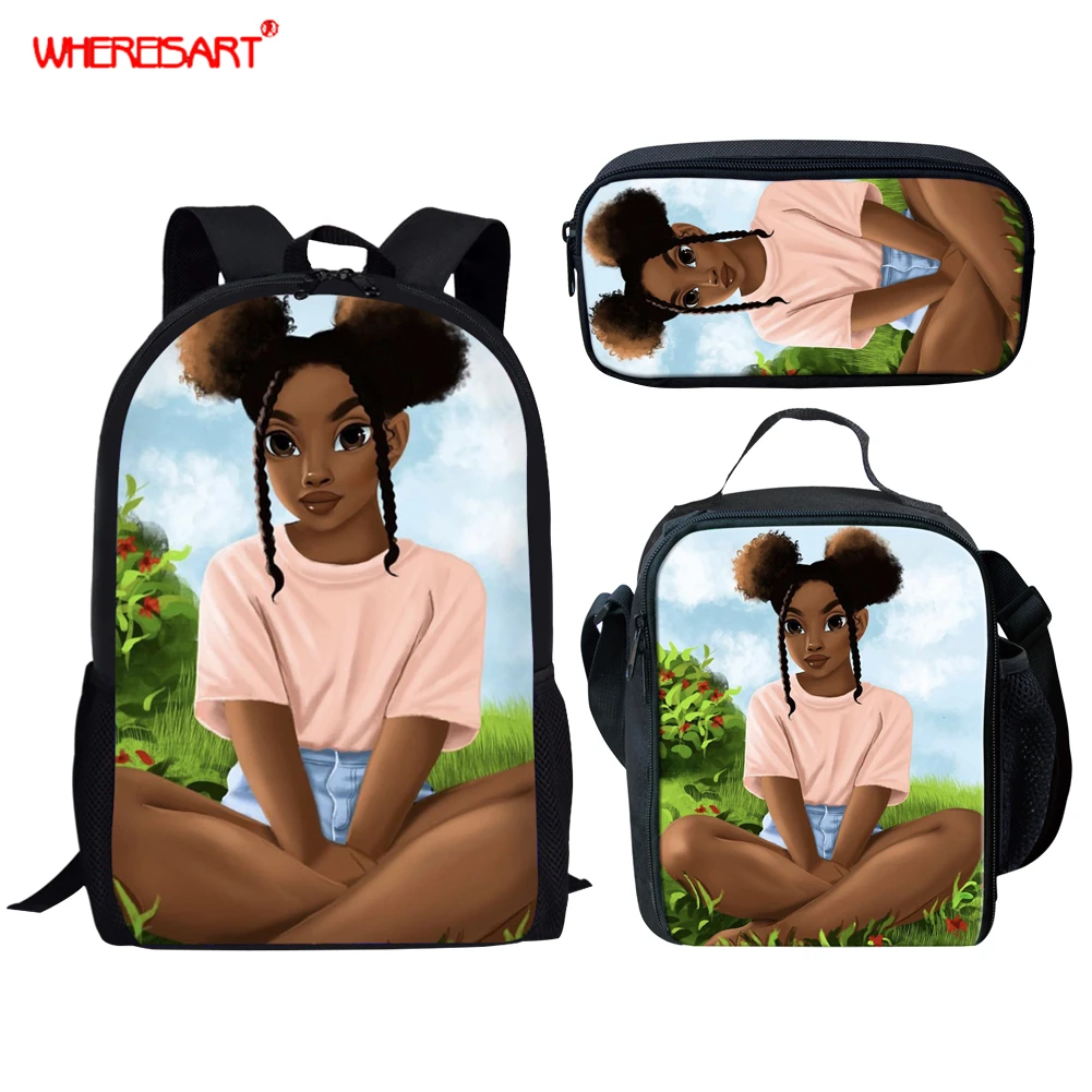 WHEREISART Custom Name African Black Girl Bag Orthopedic Backpacks School Children Schoolbags For Girls Primary School Book Bag
WHEREISART Custom Name African Black Girl Bag Orthopedic Backpacks School Children Schoolbags For Girls Primary School Book Bag