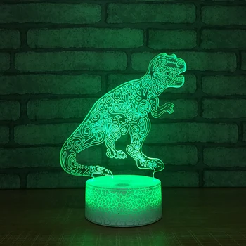 Design and color of dinosaur3D Night Light Creative Illusion 3d Lamp LED 7 Color changing Table Desk Lamp For Children Xmas Gift
Design and color of dinosaur3D Night Light Creative Illusion 3d Lamp LED 7 Color changing Table Desk Lamp For Children Xmas Gift