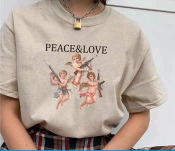 kuakuayu HJN Peace and Love Gun Angel T Shirt Cute Angel Kiss Painting Women Tumblr Fashion Cute T-Shirt
kuakuayu HJN Peace and Love Gun Angel T Shirt Cute Angel Kiss Painting Women Tumblr Fashion Cute T-Shirt