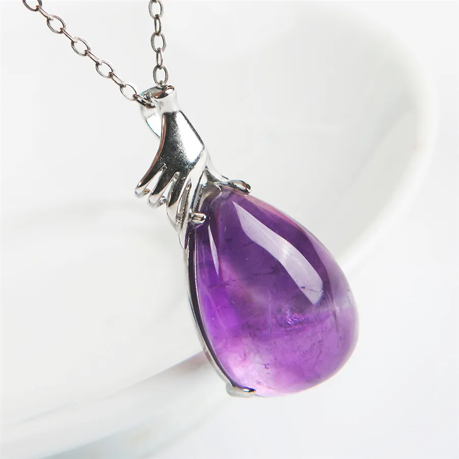 Genuine Natural Purple Crystal Quartz Water Drop Shape Woman Pendant AAAA 20*15*9mm Drop Shipping Purple Fashion Crystal Pendant
Genuine Natural Purple Crystal Quartz Water Drop Shape Woman Pendant AAAA 20*15*9mm Drop Shipping Purple Fashion Crystal Pendant