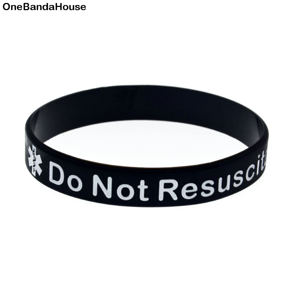 OneBandaHouse 50PCS/Lot Do not Resuscitate Silicone Wristband Medical Alert Bangle for Emergency Case
OneBandaHouse 50PCS/Lot Do not Resuscitate Silicone Wristband Medical Alert Bangle for Emergency Case