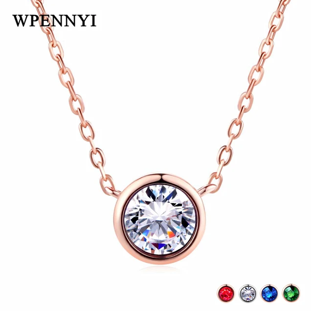 Simple Style Rose Gold Color 6mm 0.75ct Round Cubic Zirconia Cute Fashionable Jewelry Lady Pendant Necklace 5 Colors Wholesale
Simple Style Rose Gold Color 6mm 0.75ct Round Cubic Zirconia Cute Fashionable Jewelry Lady Pendant Necklace 5 Colors Wholesale