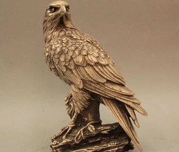 9" Ferocious China Chinese Silver Lucky Arabia Hawk Eagle Bird Figures Statue
9" Ferocious China Chinese Silver Lucky Arabia Hawk Eagle Bird Figures Statue