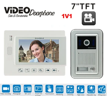 ZHUDELE 7"Video Door Phone Touch button with SD Card, Doorbell Intercom Night Vision 1V1 700TVL HD Home House Security In Stock
ZHUDELE 7"Video Door Phone Touch button with SD Card, Doorbell Intercom Night Vision 1V1 700TVL HD Home House Security In Stock