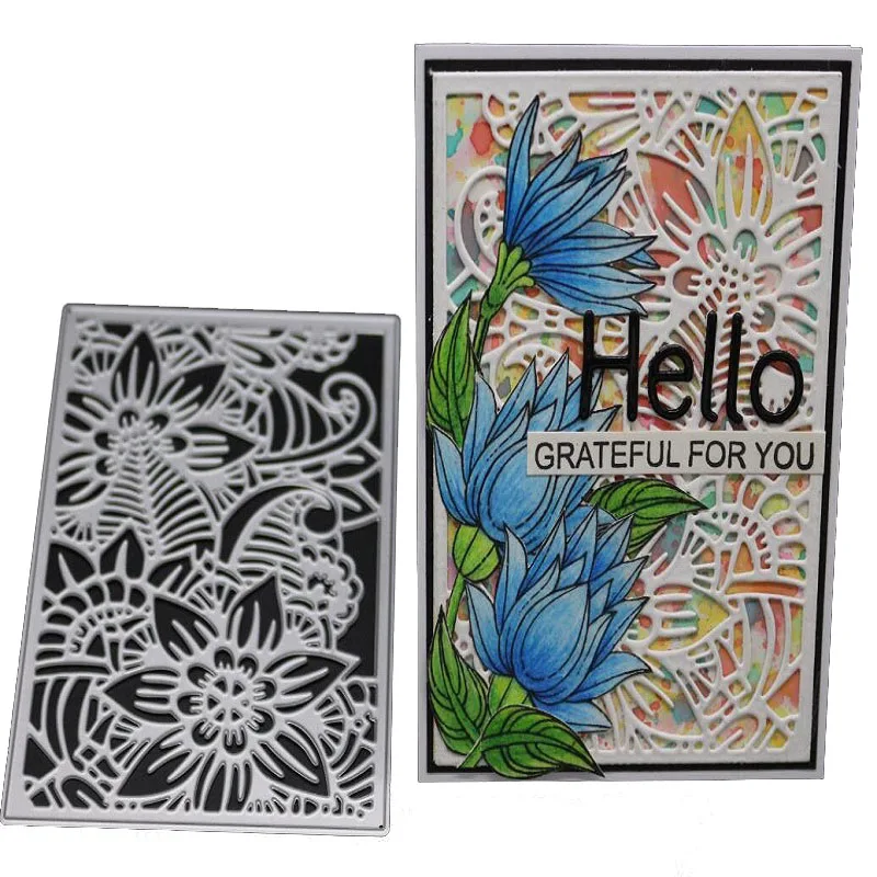 Rectangle flower frame metal cutting dies for scrapbooking albulm photo decorative craft metal dies for background card making
Rectangle flower frame metal cutting dies for scrapbooking albulm photo decorative craft metal dies for background card making