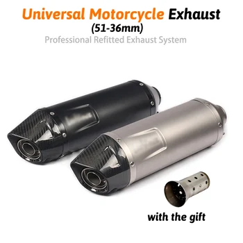 LeoVince Motorcycle Exhaust 51mm Inlet Universal Motorbike Muffler Silencer Real Carbon Fiber Pipe For suzuki gsr 600 ybr 125 R1
LeoVince Motorcycle Exhaust 51mm Inlet Universal Motorbike Muffler Silencer Real Carbon Fiber Pipe For suzuki gsr 600 ybr 125 R1