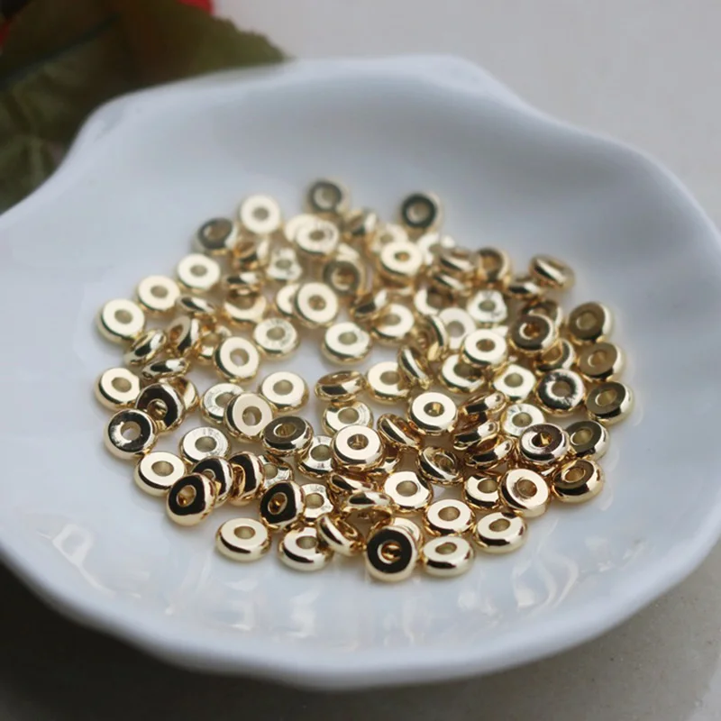Gold filled brass round circle septa spacer Beads not fade for making jewelry accessories 3-5mm 20pcs
Gold filled brass round circle septa spacer Beads not fade for making jewelry accessories 3-5mm 20pcs
