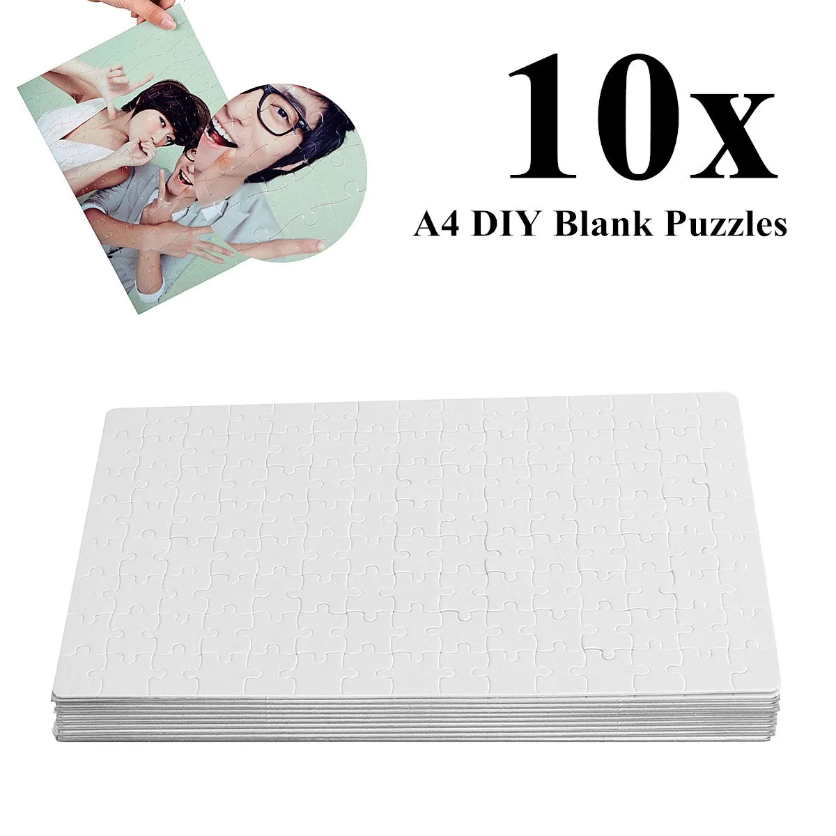 10xA4 DIY Blank Dye Sublimation Printable Jigsaw Puzzle For Heat Press Machine Transfer Sublimate Create for Promotional Product
10xA4 DIY Blank Dye Sublimation Printable Jigsaw Puzzle For Heat Press Machine Transfer Sublimate Create for Promotional Product