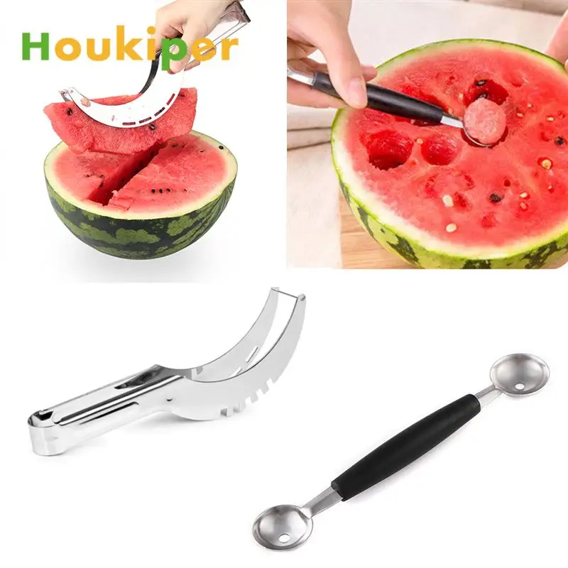 Watermelon Slicer Fruit Knife Cutter Ice Cream Double-end Spoon Ballers Melon Scoop Set Kitchen Tools Stainless Steel
Watermelon Slicer Fruit Knife Cutter Ice Cream Double-end Spoon Ballers Melon Scoop Set Kitchen Tools Stainless Steel