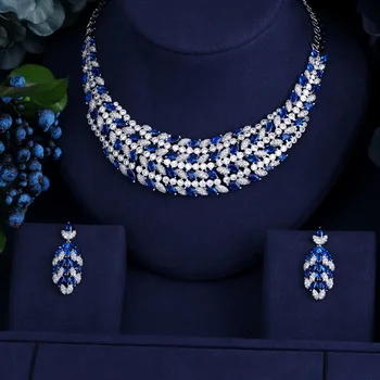 Accking bLUE BRILLIANT CRYSTAL ZIRCON EARRINGS AND NECKLACE BRIDAL JEWELRY SET WEDDING DRESS ACCESSARIES
Accking bLUE BRILLIANT CRYSTAL ZIRCON EARRINGS AND NECKLACE BRIDAL JEWELRY SET WEDDING DRESS ACCESSARIES