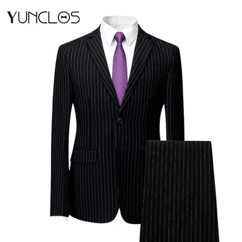 YUNCLOS Autumn Winter Men Suits Single Breasted Strip Business Suits Wedding Party Dress Casual Slim Men Suit Tuexdos
YUNCLOS Autumn Winter Men Suits Single Breasted Strip Business Suits Wedding Party Dress Casual Slim Men Suit Tuexdos