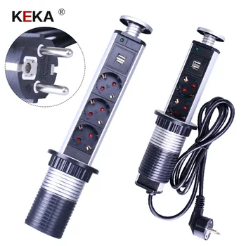KEKA EU Plug socket 3 power sockets Kitchen Table Electrical Socket Power 1 Led+2 charge USB Aluminum Shelf Worktop EU Plug
KEKA EU Plug socket 3 power sockets Kitchen Table Electrical Socket Power 1 Led+2 charge USB Aluminum Shelf Worktop EU Plug
