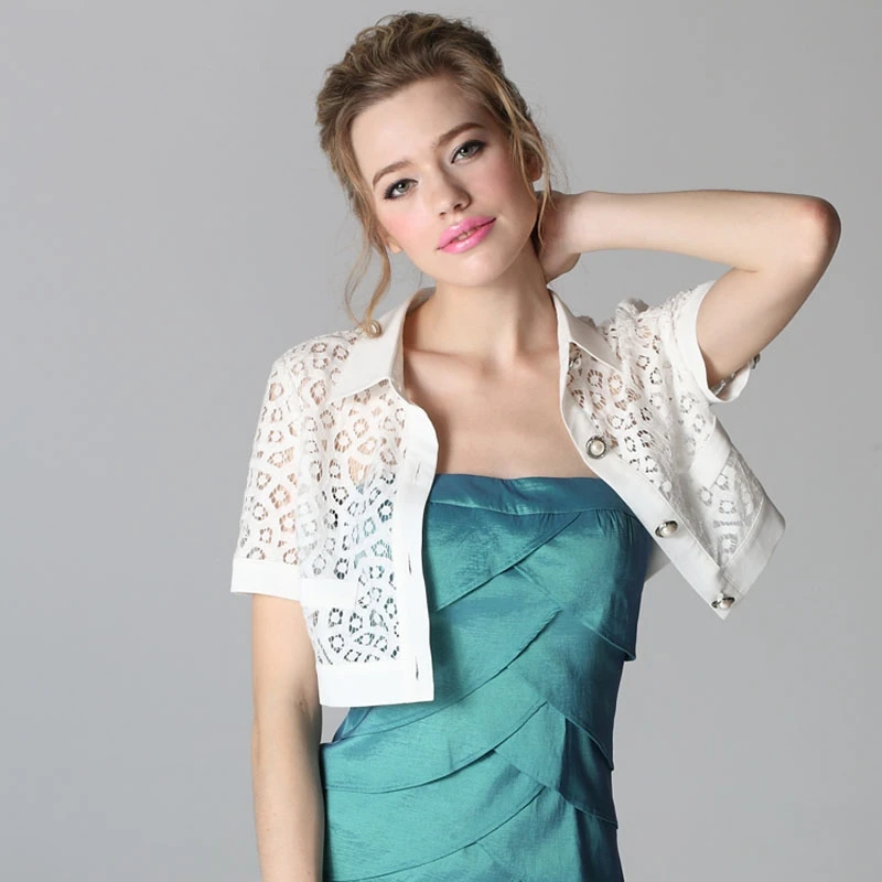 2016 Women Small Shawl Patchwork Lace Single Breasted Short Jackets Boleros Spring Summer Short Sleeve Hollow Out Cardigan W369
2016 Women Small Shawl Patchwork Lace Single Breasted Short Jackets Boleros Spring Summer Short Sleeve Hollow Out Cardigan W369