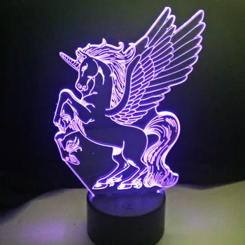 7 Color Changing USB Cute Unicorn 3D Illusion Lamp Household Bedroom Office LED Table Lamp Child Night Lights Christmas Gifts
7 Color Changing USB Cute Unicorn 3D Illusion Lamp Household Bedroom Office LED Table Lamp Child Night Lights Christmas Gifts