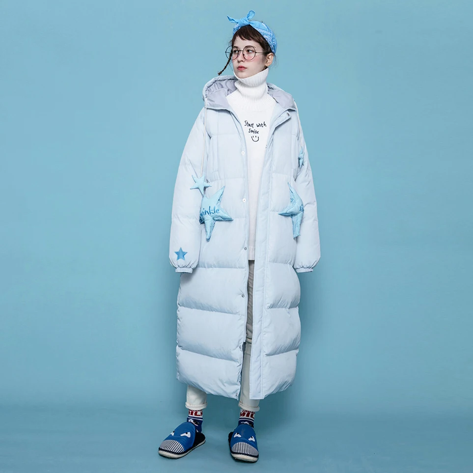 Winter Original Design Women Long Warm Thick Hooded Oversized Macaroon Light Stars 90% White Duck Down Jacket Coats
Winter Original Design Women Long Warm Thick Hooded Oversized Macaroon Light Stars 90% White Duck Down Jacket Coats