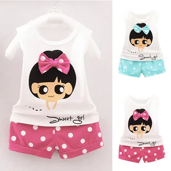 SZYADEOU Summer Infant Baby Girls Cartoon Bowknot Vest T-Shirt Tops Dot Shorts 2Pcs Set Baby Outfits Infant Girl Clothing L5
SZYADEOU Summer Infant Baby Girls Cartoon Bowknot Vest T-Shirt Tops Dot Shorts 2Pcs Set Baby Outfits Infant Girl Clothing L5