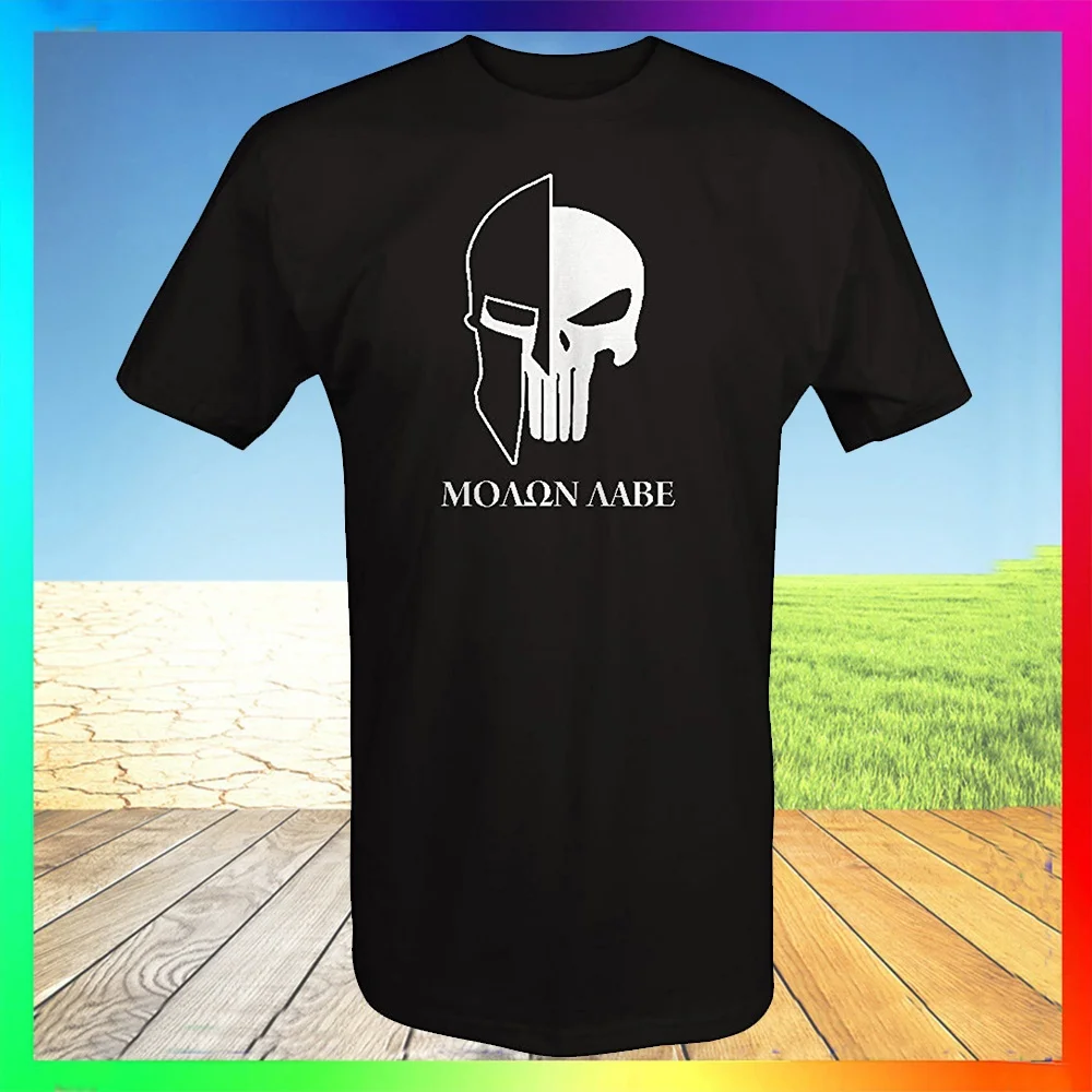 Men T shirt Punisher Skull Molon Labe Spartan Helmet Military T Shirt funny t-shirt novelty tshirt women
Men T shirt Punisher Skull Molon Labe Spartan Helmet Military T Shirt funny t-shirt novelty tshirt women