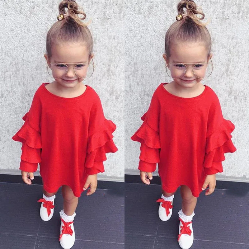 Autumn Baby Girl Dress Long Sleeve Cotton Ruffle Red Baby Dress Casual Baby Girl Clothes 2-7T
Autumn Baby Girl Dress Long Sleeve Cotton Ruffle Red Baby Dress Casual Baby Girl Clothes 2-7T