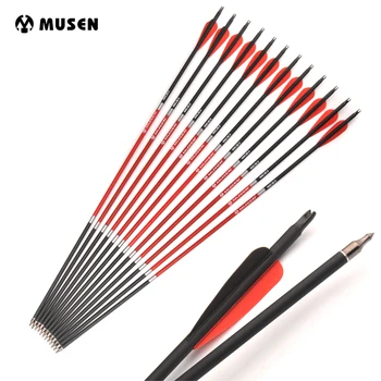 12/24pcs 30" Spine 500 Carbon Arrow With Replaceable Arrowhead Archery for Compound/Recurve Bow Archery Shooting Hunting
12/24pcs 30" Spine 500 Carbon Arrow With Replaceable Arrowhead Archery for Compound/Recurve Bow Archery Shooting Hunting