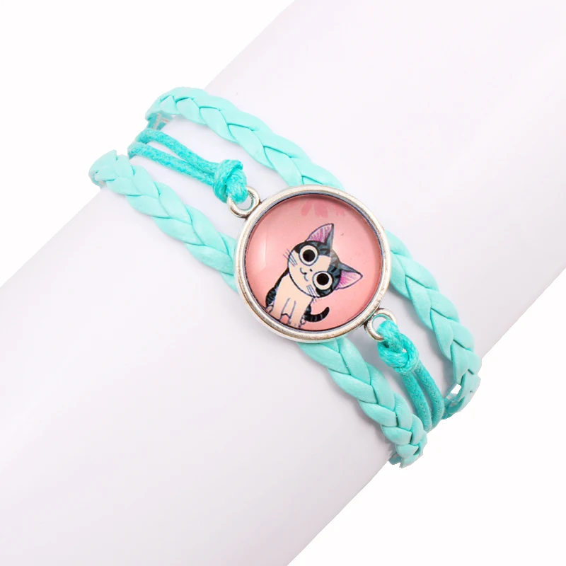 NEW Fashion Jewelry cute kitten Multilayer Leather Bracelet glass Cute little cat Charm Bracelets Wristbands Party Child Gift
NEW Fashion Jewelry cute kitten Multilayer Leather Bracelet glass Cute little cat Charm Bracelets Wristbands Party Child Gift