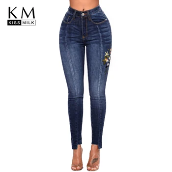 kissmilk 2020Solid Blue Women Jeans Floral Embroidery Full Length Zipper Fly High Waist Female Clothing Casual Lady Pencil Pants
kissmilk 2020Solid Blue Women Jeans Floral Embroidery Full Length Zipper Fly High Waist Female Clothing Casual Lady Pencil Pants