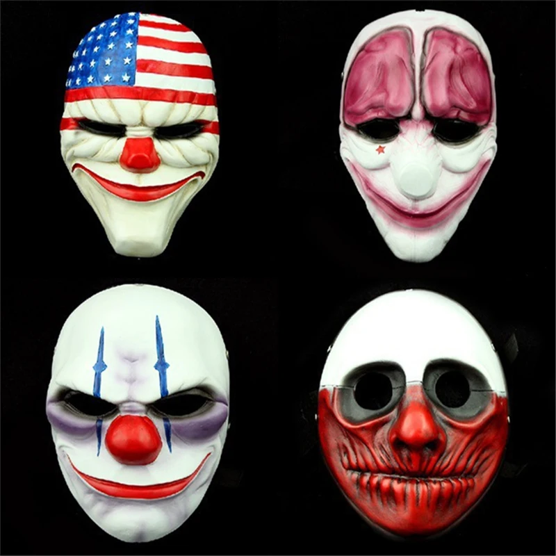 Halloween Resin Cosplay Payday 2 PVC Mask Dallas Wolf Chains Hoxton Horror Clown Mask Pay Day Theme Party Grimace Mask CKI39
Halloween Resin Cosplay Payday 2 PVC Mask Dallas Wolf Chains Hoxton Horror Clown Mask Pay Day Theme Party Grimace Mask CKI39