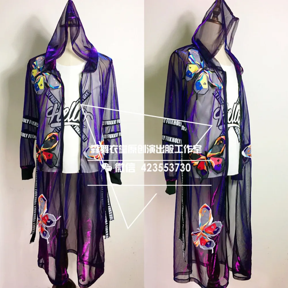 Personality Men's fashion Coloured Purple flash long cloak costumes Nightclub Male Singer dancer party show hip-hop stage wear
Personality Men's fashion Coloured Purple flash long cloak costumes Nightclub Male Singer dancer party show hip-hop stage wear