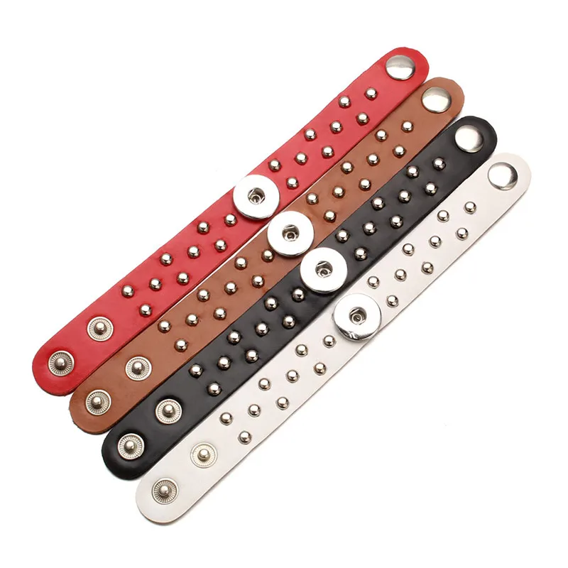Fashion Leather Snap Jewelry Vintage Rivet Snap Button Braeclet Fit 18mm DIY Snaps Button Bracelet For Women Men
Fashion Leather Snap Jewelry Vintage Rivet Snap Button Braeclet Fit 18mm DIY Snaps Button Bracelet For Women Men