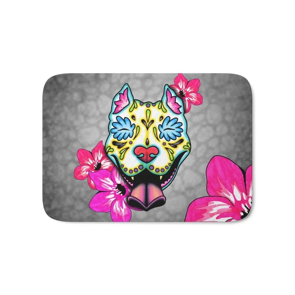Slobbering Pit Bull Day Of The Dead Sugar Skull Dog Bath Mat 17" x 24" Pattern Coral Fleece Rug Anti-Slip Doormat Home Decor
Slobbering Pit Bull Day Of The Dead Sugar Skull Dog Bath Mat 17" x 24" Pattern Coral Fleece Rug Anti-Slip Doormat Home Decor