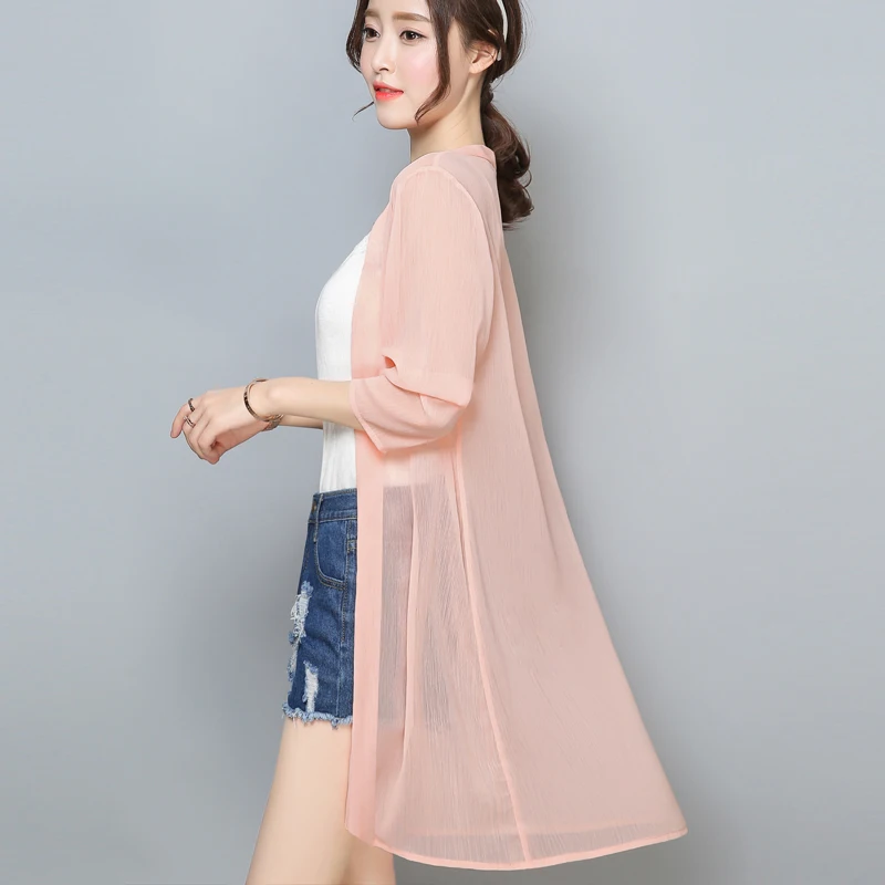 MLXSLKY 2019 new summer women's chiffon shirt long-sleeved women's thin air-conditioning women's thin coat long-sleeved cardigan
MLXSLKY 2019 new summer women's chiffon shirt long-sleeved women's thin air-conditioning women's thin coat long-sleeved cardigan