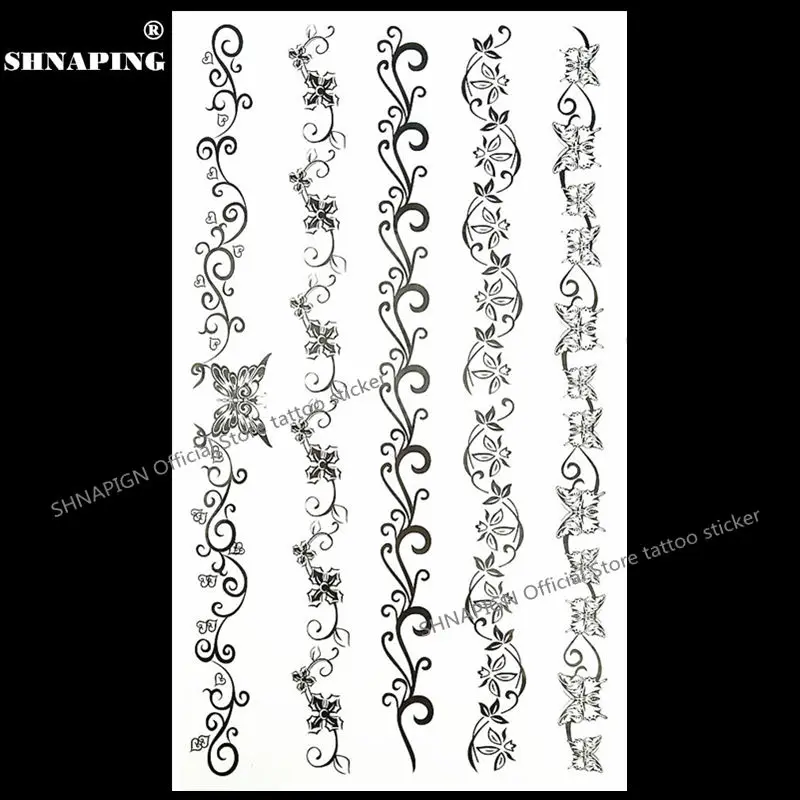 SHNAPIGN Black Butterfly vine Temporary Tattoo Body Art Arm Flash Tattoo Stickers 17*10cm Waterproof Fake Henna Painless Sticker
SHNAPIGN Black Butterfly vine Temporary Tattoo Body Art Arm Flash Tattoo Stickers 17*10cm Waterproof Fake Henna Painless Sticker