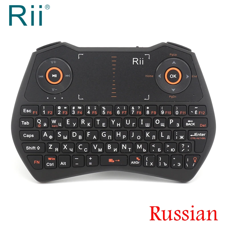 Беспроводная мини-клавиатура Rii i28 с русской подсветкой 2 4 ГГц Воздушная мышь