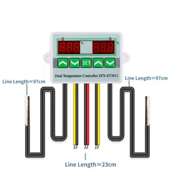 AC 220V 12V 24V Digital LED Dual Thermometer Temperature Controller Thermostat Incubator Control Microcomputer Dual Probe
AC 220V 12V 24V Digital LED Dual Thermometer Temperature Controller Thermostat Incubator Control Microcomputer Dual Probe