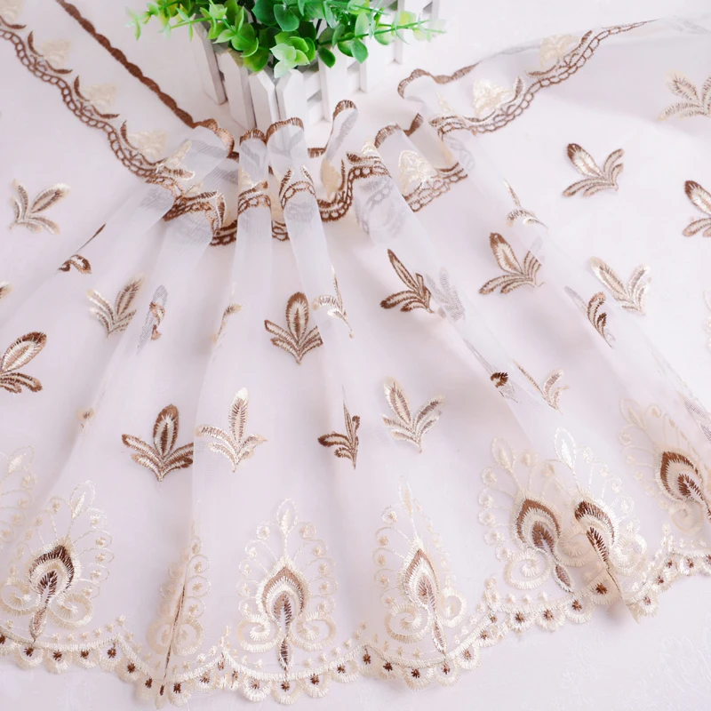 14Yards 32cm Embroidery Lace Trim Handmade Embroidered Lace Mesh Fabric DIY Clothing Accessories Lace For Decoration
14Yards 32cm Embroidery Lace Trim Handmade Embroidered Lace Mesh Fabric DIY Clothing Accessories Lace For Decoration