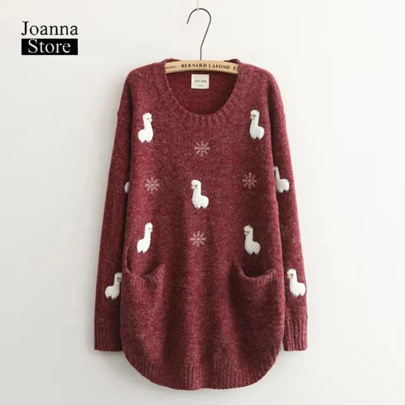 Alpaca patchwork sweater women pullover winter clothes christmas harajuku japanese tops plus size loose sweaters knitted jumpers
Alpaca patchwork sweater women pullover winter clothes christmas harajuku japanese tops plus size loose sweaters knitted jumpers