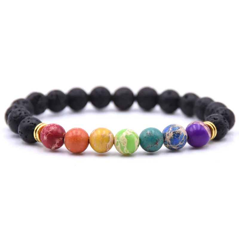 KANGKANG 8mm Volcanic lava rock Stone Bracelets 7 color stones Bracelet For Men Or Women charm Jewelry Fashion Joyas
KANGKANG 8mm Volcanic lava rock Stone Bracelets 7 color stones Bracelet For Men Or Women charm Jewelry Fashion Joyas