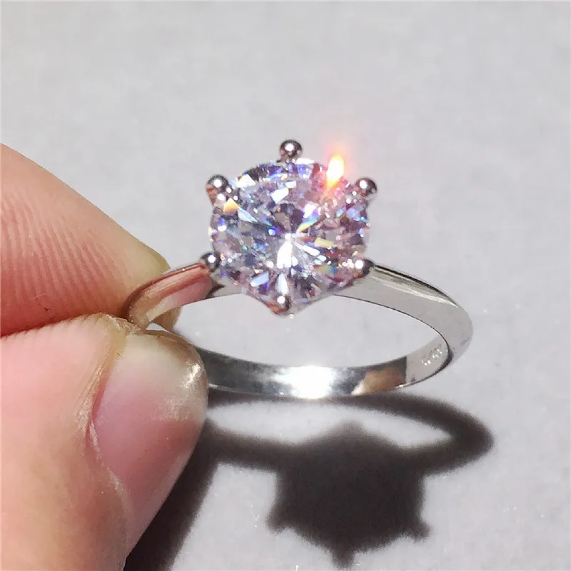 Brand 100% Real Solid 925 Sterling Silver Rings Set 2 Carat Sona CZ Diamant Wedding Rings for Women Silver Fine Jewelry size 5-9
Brand 100% Real Solid 925 Sterling Silver Rings Set 2 Carat Sona CZ Diamant Wedding Rings for Women Silver Fine Jewelry size 5-9
