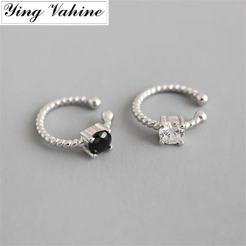 ying Vahine New 1PCS 100% 925 Sterling Silver Geometric Black and White Zircon Ear Cuff Clip Earrings for Women
ying Vahine New 1PCS 100% 925 Sterling Silver Geometric Black and White Zircon Ear Cuff Clip Earrings for Women