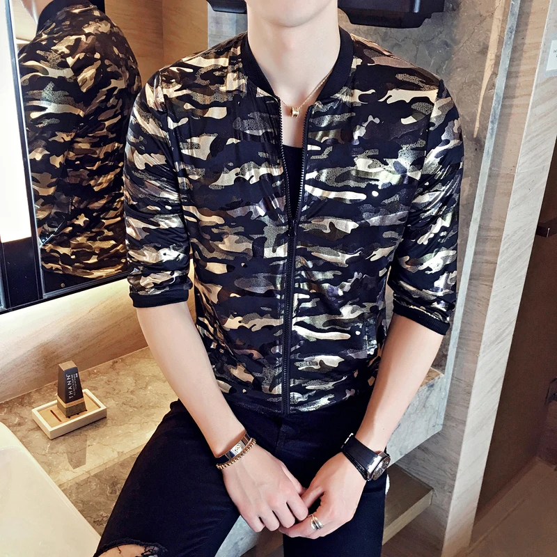 Summer Mens Jacket Coat Man Fashion Camouflage Print Casual Bomber Jackets Men 3/4 Sleeve Sun Protection Windbreaker Coats Male
Summer Mens Jacket Coat Man Fashion Camouflage Print Casual Bomber Jackets Men 3/4 Sleeve Sun Protection Windbreaker Coats Male
