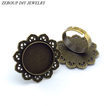 ZEROUP 20mm 5pcs Ring Setting Antique Bronze Copper Plated Adjustable Round Glass Cabochon Blank Base Supplies for Jewelry F25
ZEROUP 20mm 5pcs Ring Setting Antique Bronze Copper Plated Adjustable Round Glass Cabochon Blank Base Supplies for Jewelry F25