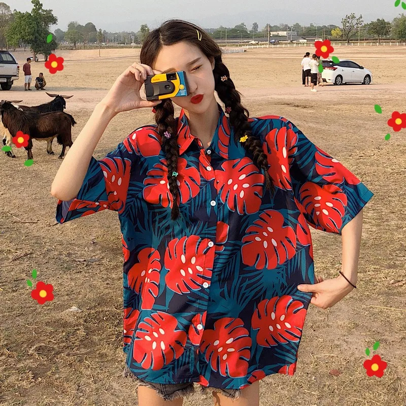 2019 Fashion Cartoon Print Blouse Summer Casual Short Sleeve Shirt Cute Button Up Turn-down Collar Blouses Blusas Women Tops
2019 Fashion Cartoon Print Blouse Summer Casual Short Sleeve Shirt Cute Button Up Turn-down Collar Blouses Blusas Women Tops