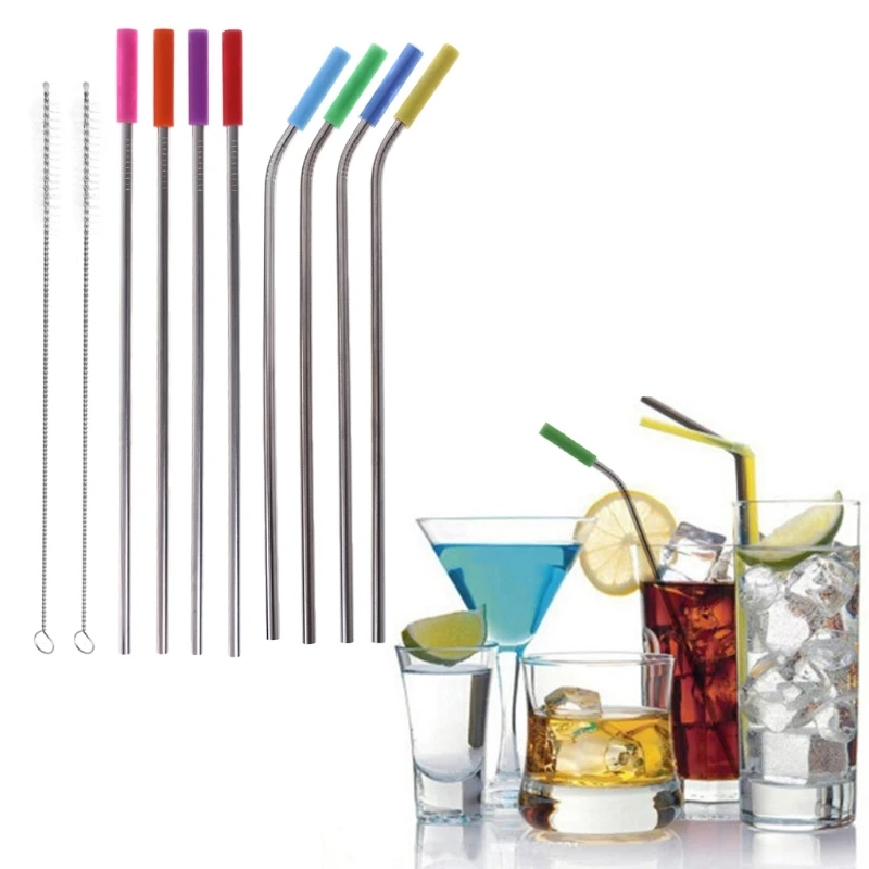 VFGTERTE 8Pcs Reusable Straws Kit Stainless Steel Curved Straight Straws with Straw Cleaning Tools in Pouch Cup Bottle Accessory
VFGTERTE 8Pcs Reusable Straws Kit Stainless Steel Curved Straight Straws with Straw Cleaning Tools in Pouch Cup Bottle Accessory