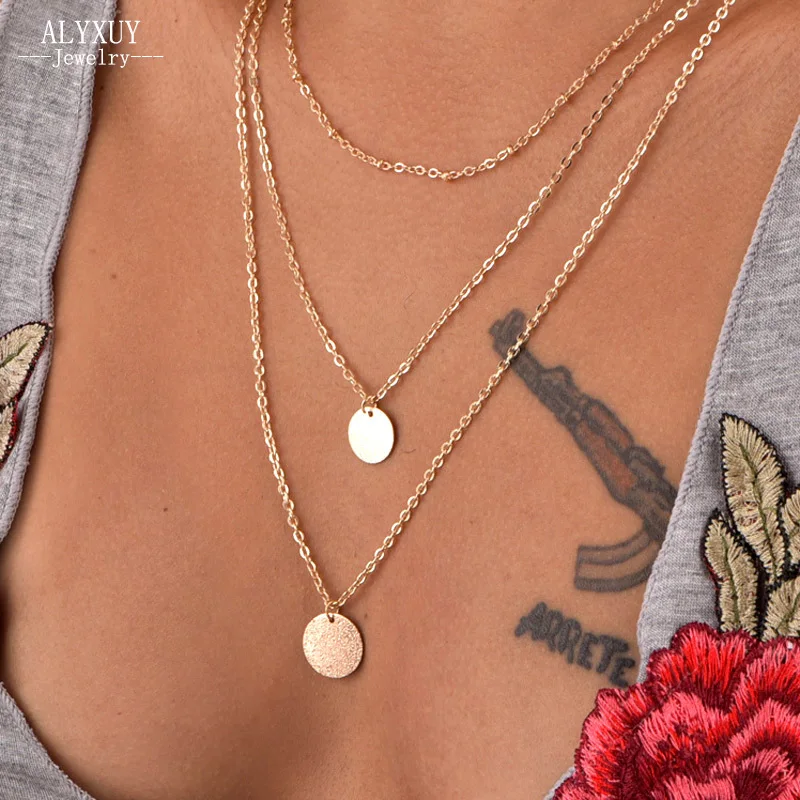 Fashion accessories jewelry New Bohemia Multilayer chain link round Wafer necklace gift for women girl wholesale N1623
Fashion accessories jewelry New Bohemia Multilayer chain link round Wafer necklace gift for women girl wholesale N1623