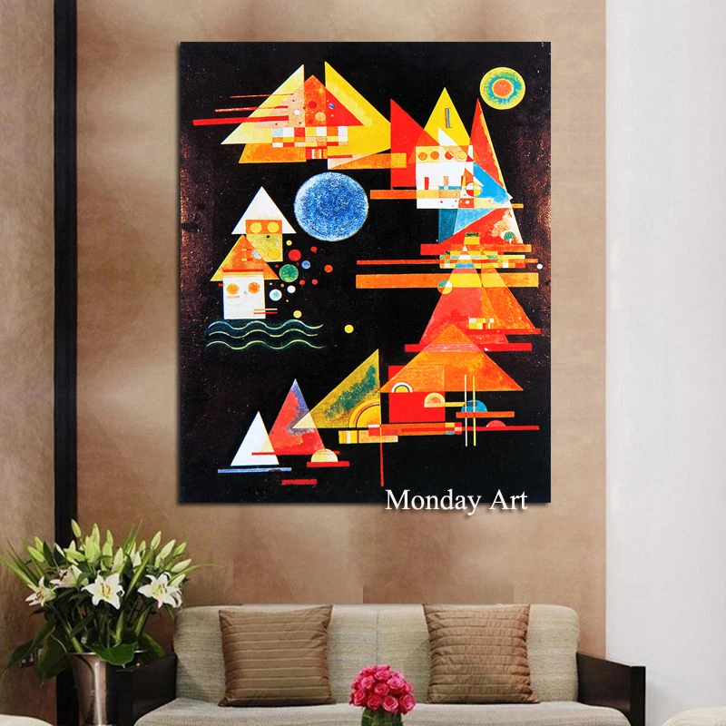 Famous Abstract 100% hand painted Oil Painting Kandinsky Geometric Canvas Painting Wall Art Pictures For Living RoomPoster
Famous Abstract 100% hand painted Oil Painting Kandinsky Geometric Canvas Painting Wall Art Pictures For Living RoomPoster