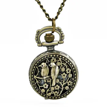 Bronze Pierced Two Birds Retro Pocket Watch Classic Design Men'S Women'S Fashion Quartz Pocket Watch Creative Gift
Bronze Pierced Two Birds Retro Pocket Watch Classic Design Men'S Women'S Fashion Quartz Pocket Watch Creative Gift