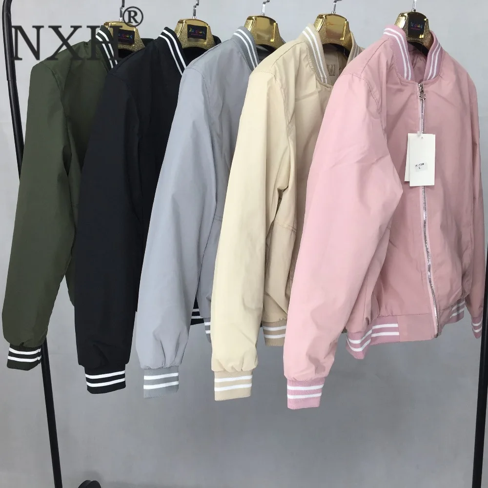 NXH 2018 New material Girl Autumn Fashion Pilot Bomber Jacket Women Long Sleeve Basic Coats Casual Warm Outerwear Good quality
NXH 2018 New material Girl Autumn Fashion Pilot Bomber Jacket Women Long Sleeve Basic Coats Casual Warm Outerwear Good quality
