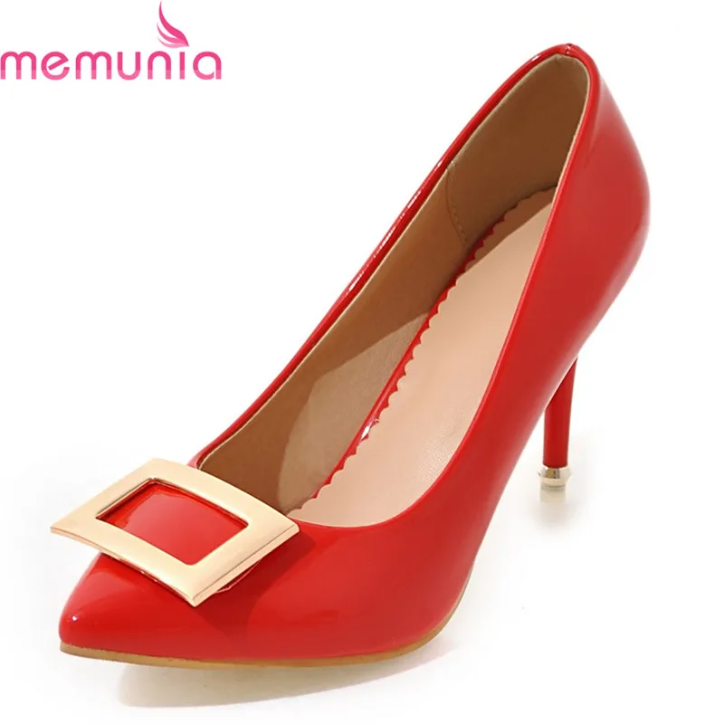 MEMUNIA plus size 34-45 2018 hot sale dress shoes stiletto high heels pointed toe black red Pink mature women pumps
MEMUNIA plus size 34-45 2018 hot sale dress shoes stiletto high heels pointed toe black red Pink mature women pumps