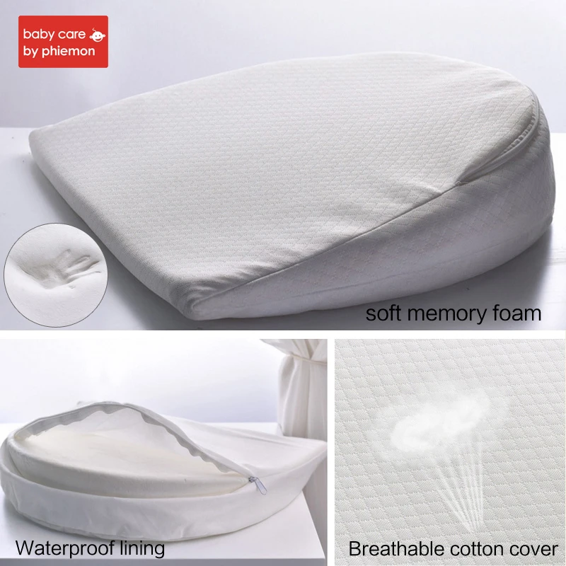 Babycare Baby Memory Foam Wedge Pillow Infant Reflux Reducer Anti