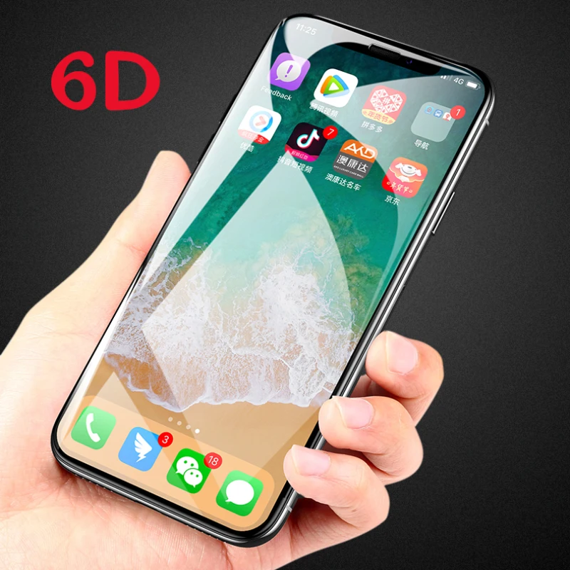6D protective glass for iPhone X XS MAX 6 7 8 Plus glass full cover Protective Glass For iPhone XR 6S Protector Tempered Glass
6D protective glass for iPhone X XS MAX 6 7 8 Plus glass full cover Protective Glass For iPhone XR 6S Protector Tempered Glass