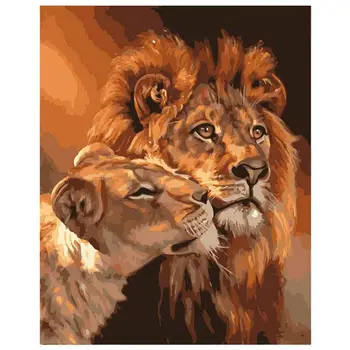 Lion Kings DIY Coloring Oil Painting Paint By Numbers Kits Drawing Paint On Canvas For Wall Art Picture For living room (Frame
Lion Kings DIY Coloring Oil Painting Paint By Numbers Kits Drawing Paint On Canvas For Wall Art Picture For living room (Frame